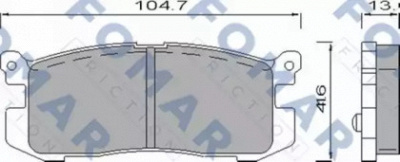 FOMAR FRICTION fo420581 -  Комплект тормозных колодок, дисковый тормоз